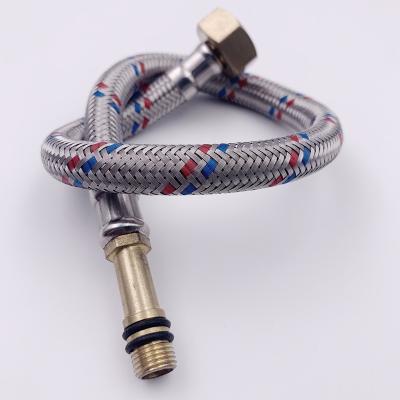 China 304 Stainless Steel Red And Blue Modern Braided Hose EPDM Flexible Knitted Silver Metal OEM for sale