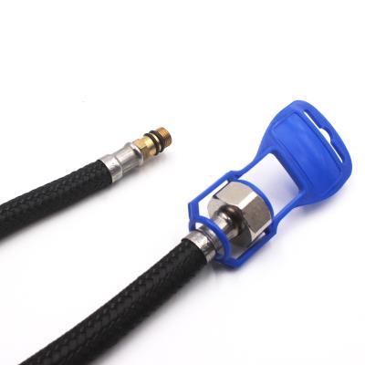 China Modern Flexible Hose Nylon Braided Water Hose F1/2xF1/2 With Blue Hook for sale