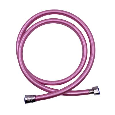 China Modern Handheld Shower Head Hose Pink Shower Hose Flexible Shower Hose Pipe for sale