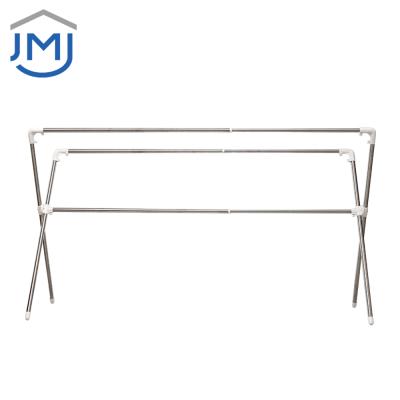 China Modern Hot Sale X Type Stainless Steel Large Folding Clothes Rack Drying Hanger for sale