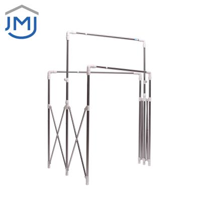 China 2021 Modern Floor Standing Stainless Steel Cloth Drying Rack Laundry Drying Racks for sale