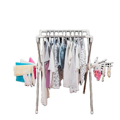 China Contemporary Simple Household Goods Metal Laundry Store Heavy Duty Foldable Clothes Rack Clothes Rack for sale