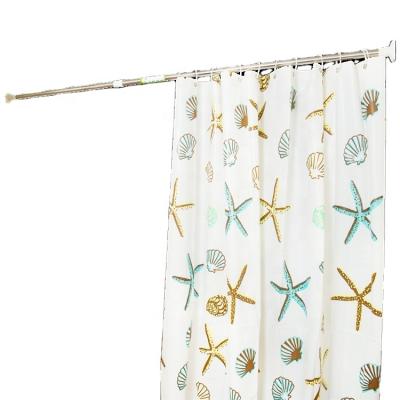 China Sustainable Adjustable Wholesale Household Shower Curtain Telescopic Rack Stainless Steel Laundry Rods for sale