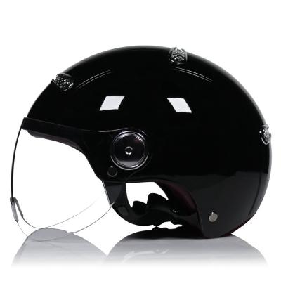 China New Style Fashion Unique Safety ABS High Security Half Helmet SUBO Motorcycle Helmet Face Shield For Men And Women for sale