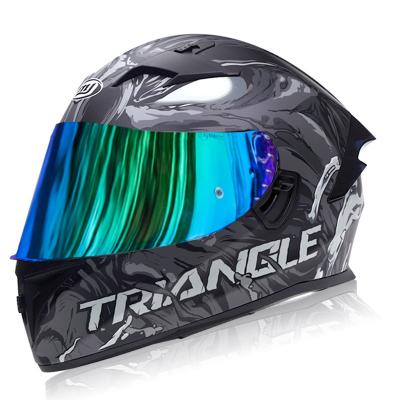 China High Safety SUBO Electric Motorcycle Full Face Helmet Full Coverage Double Lens Racing Safety Helmet Full Face Helmet for sale