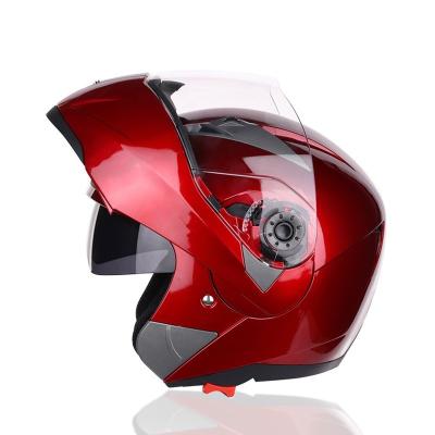 China High Safety Motorcycle Helmet SUBO 2021 Full Dual Lens Filp New Motorcycle Helmets Up Off Road Helmet EEC Approved For Adults for sale