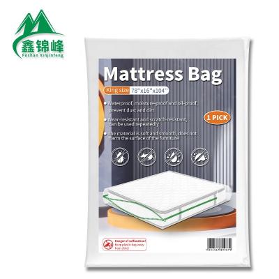 China Moisture Proof Customized Pe Zipper Plastic Bag Mattress Width And Thickness Packaging Bags For All Mattress Packaging for sale