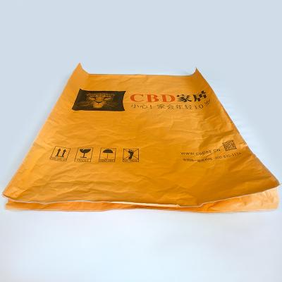 China Laminated PP Woven Kraft Brown Kraft Bags Mattress Packaging for sale