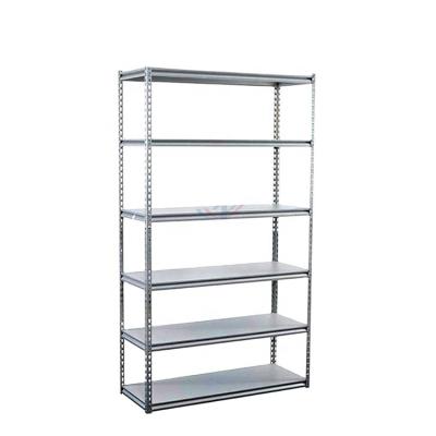 China Corrosion Protection Height Adjustable Capacity 150kg Slotted Angle Shelving Boltless Angle Steel Rack for sale