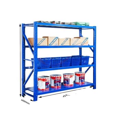 China Warehouse 300kg Metal Shelves Factory Price Adjustable Folding Storage Rack Shelf for sale