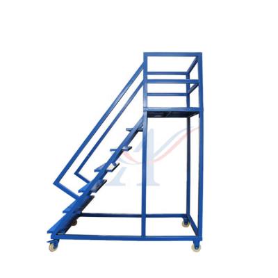 China Folding Ladders 6 Step Mobile Work Platform Foldable Ladder for sale