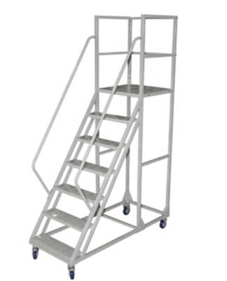 China Folding Ladders Safety Large Size Steel Step Ladder 600X600mm Wide Times With Handrail for sale