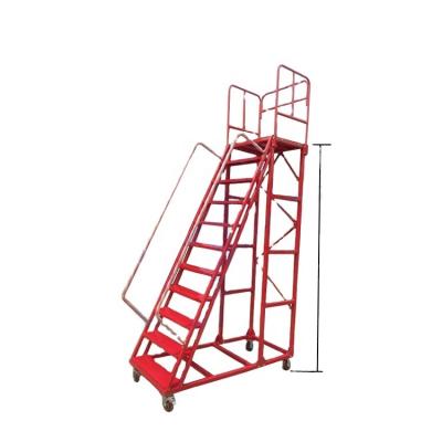 China Collapsible Ladders Warehouse Ladder Rack Rack Ladder Trolley with Wheels for sale