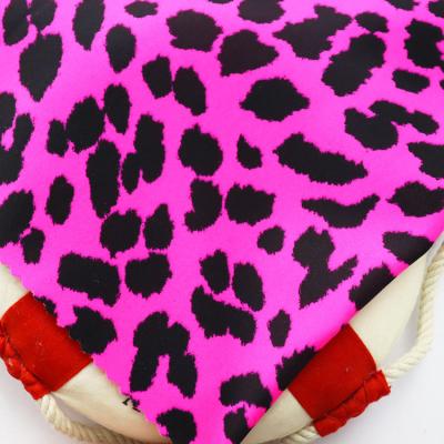 China New Stretch Point 4 Way Stretch Leopard Printed Fabric For Dress for sale