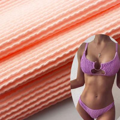 China New Stretch Fabric Weight 320gsm Polyester Thin Stretch Ply Fabric For Swimwear for sale