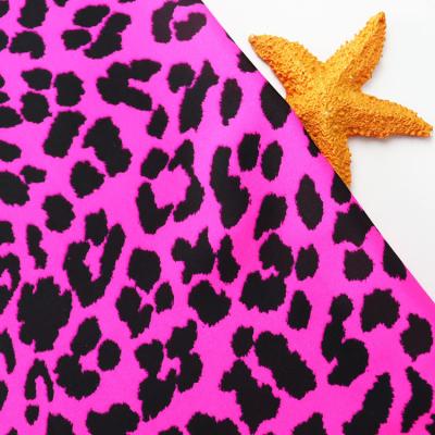 China New Product Stretch Polyamide Elastane 4 Way Stretch Pink Leopard For Tights for sale