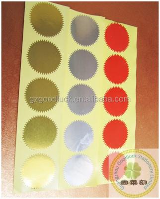 China Office Different Colors Self Adhesive Label Notary Public for sale