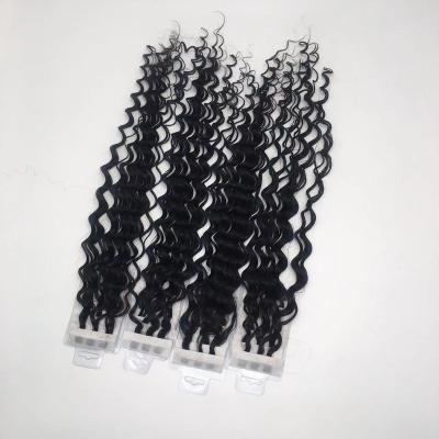 China Factory Direct Sales Hot Russian Curly European Curly Remy Hair Natural Fluffy Invisible Hair Extensions Russian Curly Stretch Hair Light V Curl for sale