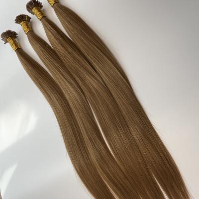 China Nano remy virgin hair M tip loop v light hair nature brand keratin hair straight end intact wholesale direct curly double sticky pre for sale