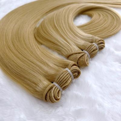 China Free cut / invisible light seamless /natural hair weft hand tied ultra thin virgin hair invisible remy silky seamless weft extended flat hair double weft for sale