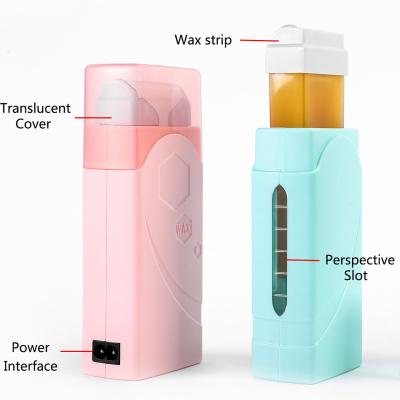 China Exfoliators Pro Depilatory Wax Waxing Heater Roller On Machine Depileve Kit Hair Removal Home Pink Wax Warmer for sale