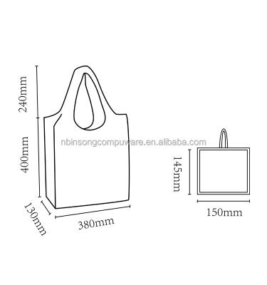 China Keep Food Be Fresh Hot Sale Foldable Polyester Garment Reusable Tote Storage Shopping Bag for sale