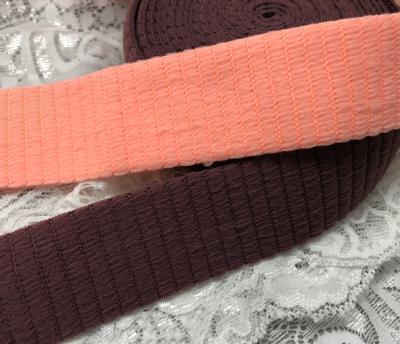 China 3CM Elastic Segmented Brushed Knitted Elastic Strap For Sports Bras Straps for sale