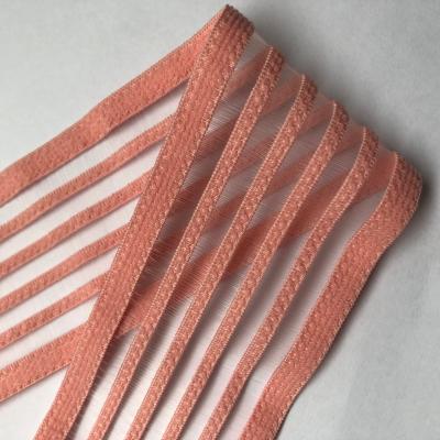 China High quality high tenacity thin knitted elastic band elastic/viable/high tenacity polyester and nylon transparent elastic viable rubber fiber for sale