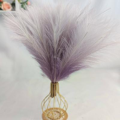 China Hot Sale Colorful Pampas Grass Flowers Wholesale Fashional Artificial Pampas Grass Decorative Artificial Gradient Wedding Large for sale