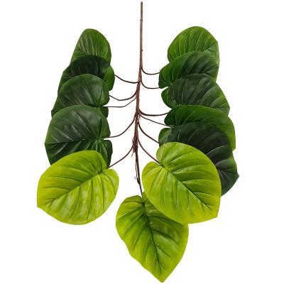 China High quality decoration of Artificial Love Banyan Leaves Bundle Green Leaves Plants Market Supermarket Home Company of sweetness for sale