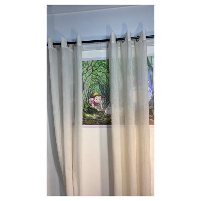 China Modern Hot Selling Luxury 15% Linen Curtains In New Bedroom Blackout 85% Poly for sale