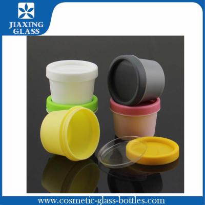 China Pet Yellow Plastic Cosmetic Bottles / Jars / Containers For Creams for sale