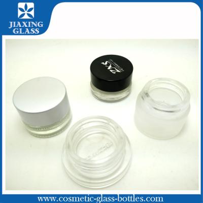 China Seal And Aluminum Lids 8g Cosmetic Glass Jars For Eye Cosmetics for sale