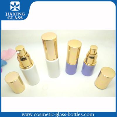 China Color Coated Airless Pump Bottle 30ml With Golden Aluminum Cap for sale