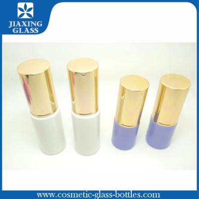 China 15ml 20ml Glass Foundation Pump Bottle With Golden Aluminum Lids for sale