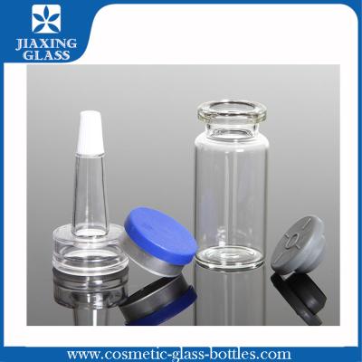 China 10ml Clear Empty Glass Vial With Flip Off Cap / Stopper / PVC Dropper for sale