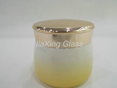 China Round 100g Glass Cosmetic Jars , Round Bottom Personal Care Cream Jar for sale