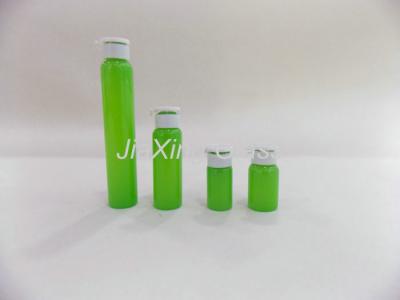 China Different Capacity Color Coating Type Of Small Glass Container With White Plastic Overcaps for sale