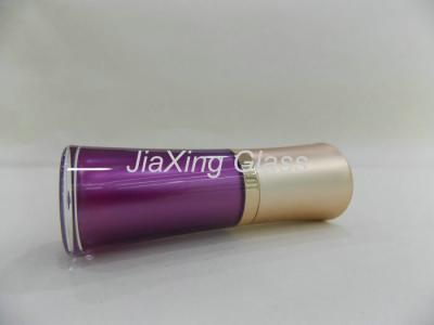 China Customized 40Ml Plastic Cosmetic Bottles  , Plastic Makeup Containers Gold Cover Cap for sale