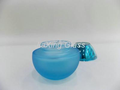 China Sea Blue 50g Face Cream Jars ,  Packaging For Cream Skin Care Glass Products for sale