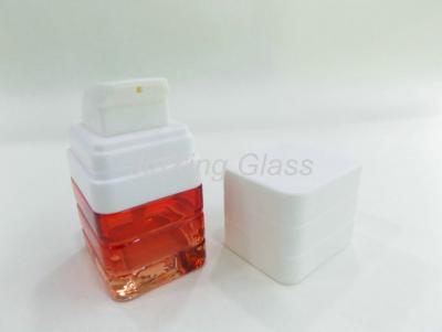 China Square 30ml Cosmetic Foundation Bottle Liquid / Serum Packaging With Plastic Cap for sale