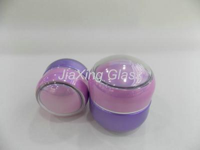 China Purple Round Glass Jar For Face Cream / Empty 30g 50g Cosmetic Packaging for sale