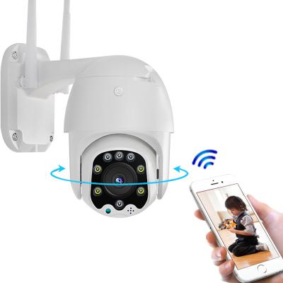 China Outdoor HD Siren Dome IP Camera 5X Zoom Camara PTZ Camera 1080P Wifi 1080P 2MP Auto Tracking PTZ Optical IP IR PTZ Camera for sale