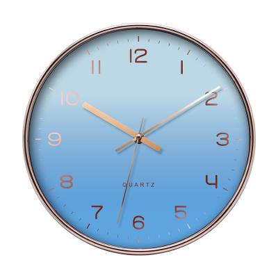 China LUMINOVA Golden Amazon Manufacturers 12 Inch Plastic Case Non Ticking Silent Wall Clock for Office and School for sale