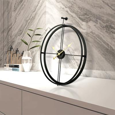 China Antique Style 2021 New Items Round Roman Number Modern Design Big Metal Home Decorative Wall Clock For Sale for sale