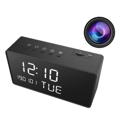 China Siren 1080p Hd Built-in Security Monitoring Siren 1080p Hd Wireless CCTV Spy Camera Table Wireless Wifi Hidden Alarm Clock for sale