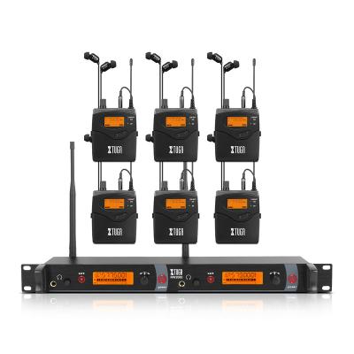 China 250Ft RW2080 Metal Wireless in Ear Monitor System 2 Channel 6 Bodypacks with in Earphone Wireless Type Used for Stage or Studio for sale