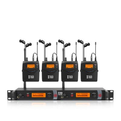 China 250Ft RW2080 Metal Wireless in Ear Monitor System 2 Channel 4 Bodypacks with in Earphone Wireless Type Used for Stage or Studio for sale