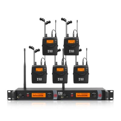 China 250Ft RW2080 Metal Wireless in Ear Monitor System 2 Channel 5 Bodypacks with in Earphone Wireless Type Used for Stage or Studio for sale