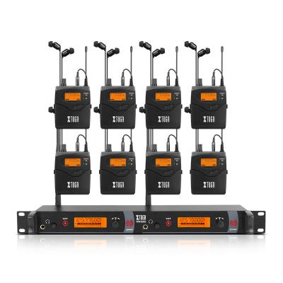 China 250Ft RW2080 Metal Wireless in Ear Monitor System 2 Channel 8 Bodypacks with in Earphone Wireless Type Used for Stage or Studio for sale